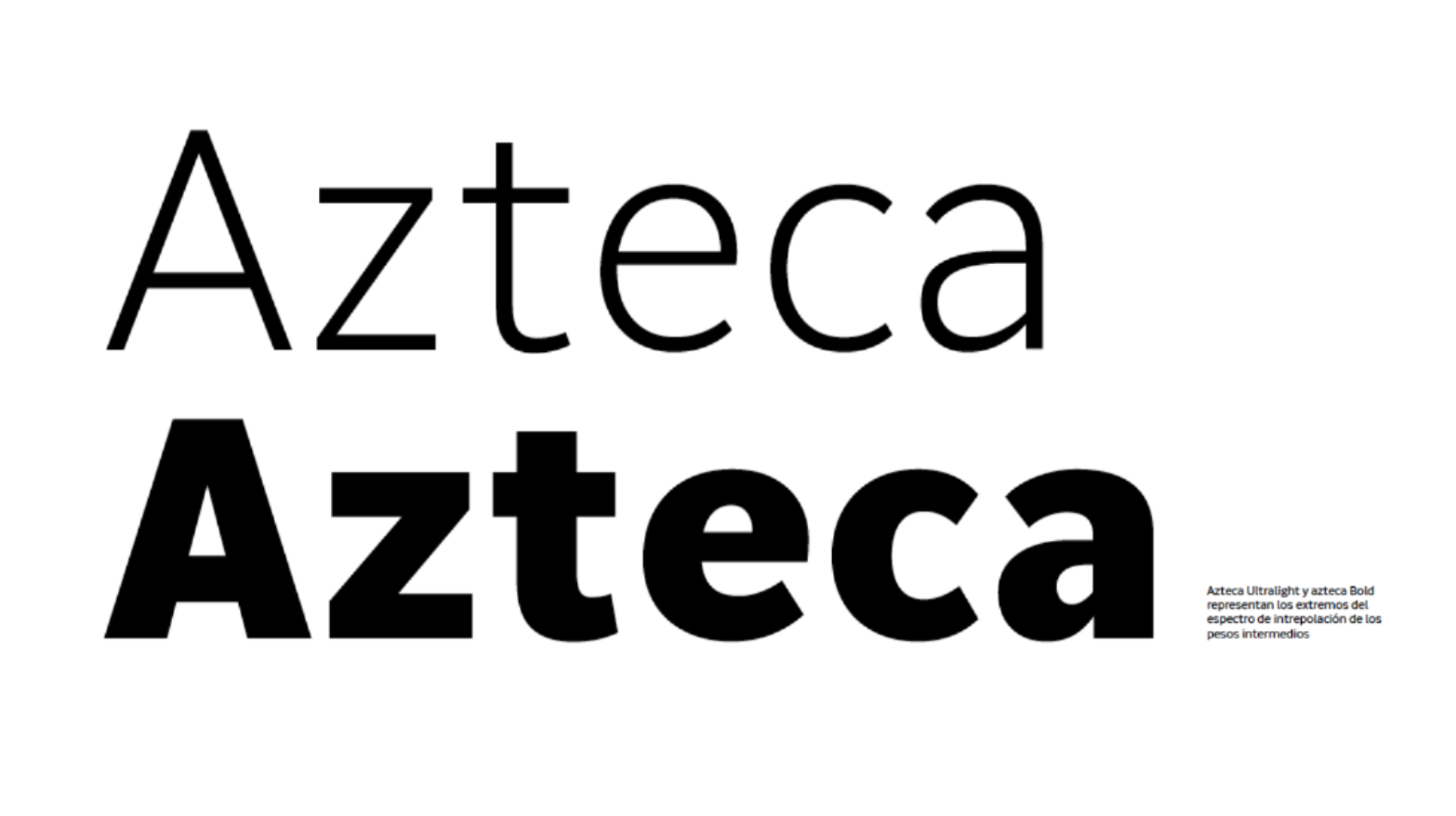 Tipografía propietaria Azteca Sans